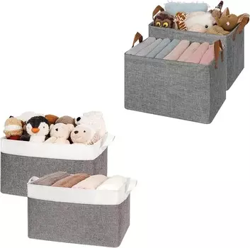 GRANNY SAYS Набор из 2 корзин для хранения с металлическим каркасом и 2 корзин с полками