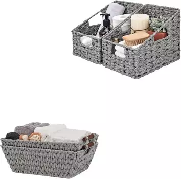 GRANNY SAYS Набор из 2 плетеных корзин для хранения вещей и 2 плетеных корзин для хранения вещей
