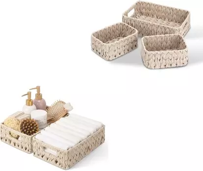 GRANNY SAYS Набор из 2 плетеных корзин для хранения и хранения из 3 плетеных корзин