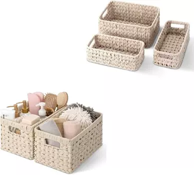 GRANNY SAYS Набор из 2 плетеных корзин для хранения и хранения из 3 плетеных корзин