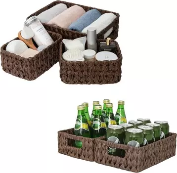 GRANNY SAYS Набор из 2 плетеных корзин для хранения и 3 плетеных корзин для хранения для домашнего офиса
