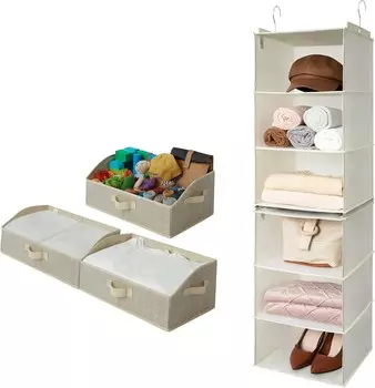 GRANNY SAYS Набор из 3 корзин для хранения с ручками и 1 подвесной полки для хранения