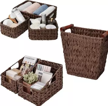 GRANNY SAYS Набор из 3 плетеных корзин для хранения вещей