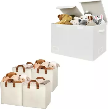 GRANNY SAYS Набор из 4 контейнеров для хранения кубиков размером 12 дюймов и 1 очень большой ящик для хранения с крышкой