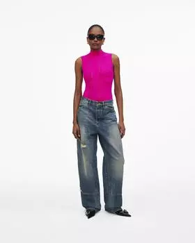Гранж-оверсайз-плотничные джинсы Marc Jacobs, цвет Grunge Indigo
