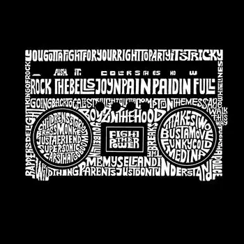 Greatest Rap Hits of the 1980-х — мужская футболка с длинным рукавом с надписью Word Art LA Pop Art