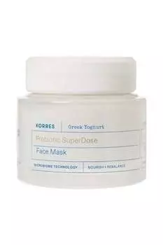 Греческий йогурт с пробиотиком SuperDose Face Mask Маска для лица с пробиотиком 100мл Korres