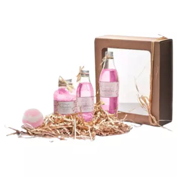 Green Garden Honeydew&Watermelon набор: гель для душа 250 мл + пена для ванны 400 мл + шарик для ванны 100 г + соль для ванны 600 г