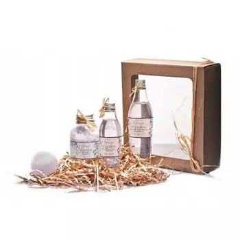 Green Garden Lavender набор: гель для душа 250 мл + пена для ванны 400 мл + шарик для ванны 100 г + соль для ванны 600 г