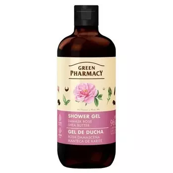 Green Pharmacy Мультигель для душа с дамасской розой и маслом ши 500 мл Elfa Pharm