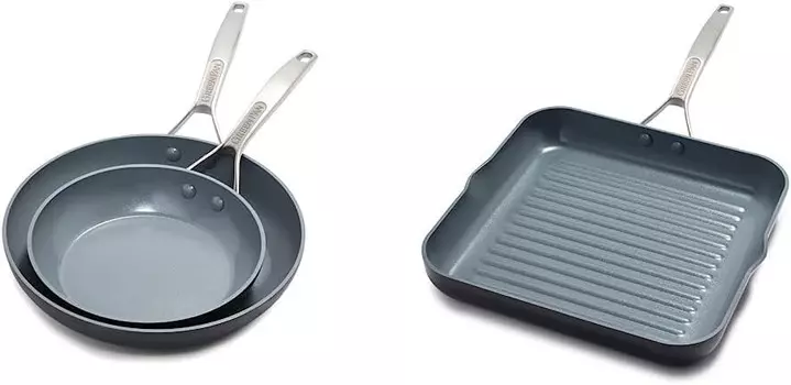 Green Сковорода Paris Pro с жестким анодированным здоровым керамическим антипригарным покрытием GreenPan