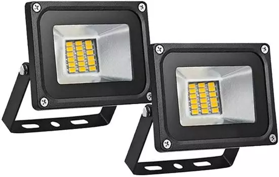 Greenmigo 2x 20 Вт SMD светодиодный прожектор садовый светильник теплый белый теплый белый свет с черным алюминиевым корпусом водонепроницаемый IP65 85-265 В
