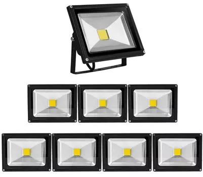 Greenmigo 8x 20 Вт прожектор холодный белый черный алюминиевый корпус IP65 водонепроницаемый светодиодный светильник настенный светильник прожектор заливающее освещение светодиодный садовый светильник уличный стальной, серебро