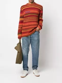 Greg Lauren прямые джинсы, синий