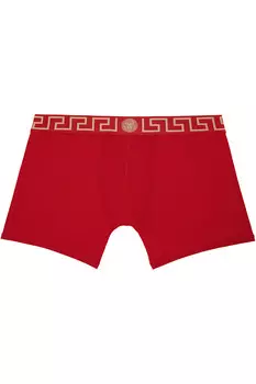 Грека бордер лонг боксеры Versace, красный