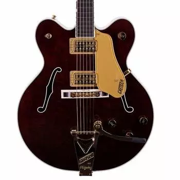 Gretsch G6122TG Players Edition Country Gentleman Электрогитара с полым корпусом, черное дерево, ореховое пятно