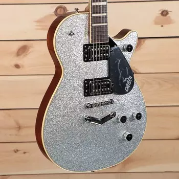 Gretsch G6229 Players Edition Jet BT — Silver Sparkle — JT22083467 — PLEK'd