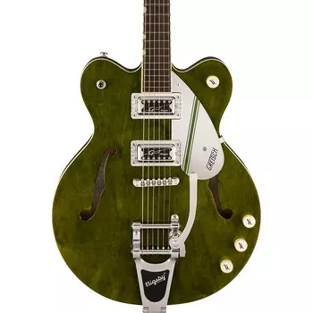 Gretsch Guitars G2604T, ограниченная серия Streamliner Rally II, центральный блок с двойным вырезом и электрогитарой Bigsby Rally Green