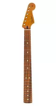 Гриф Fender Roasted Maple / Pau Ferro FB Stratocaster, 22 лада Jumbo, 12 дюймов — плоскоовальная форма Roasted Maple / Pau Ferro FB Stratocaster Neck, 22 Jumbo Frets, 12" - Flat Oval Shape