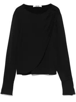 Grifoni драпированная блузка, черный