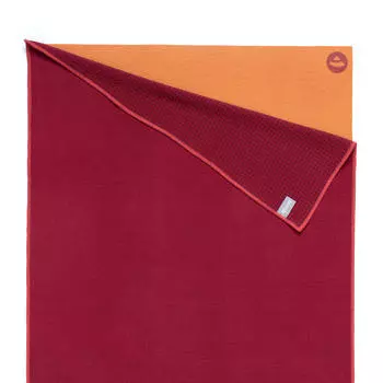 GRIP Полотенце для йоги с противоскользящими ручками, бордовое BODHI, красный