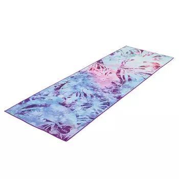 GRIP² Yoga Towel Art Collection, арктические листья, синяя краска для галстуков BODHI, синий