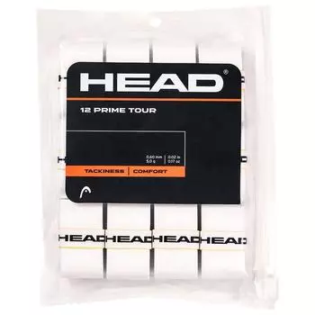 Грипсы HEAD Prime Tour Overgrips белого цвета, 12 шт., белый