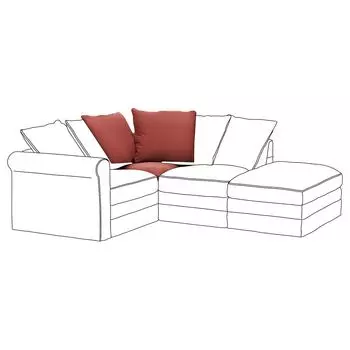 ГРЁНЛИД Угловая секция, Люнген светло-красный GRNLID IKEA