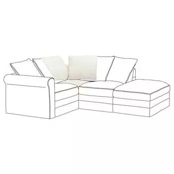 ГРЁНЛИД Угловая секция, Вставки белый GRNLID IKEA