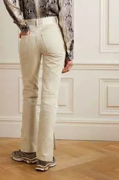 GRLFRND джинсы Harlow с завышенной талией, бежевый