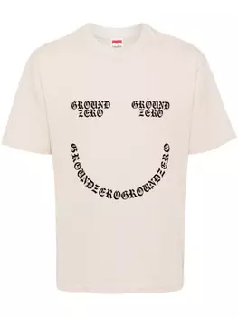 Ground Zero футболка с логотипом, коричневый