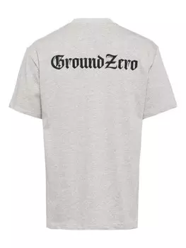 Ground Zero футболка с логотипом, серый
