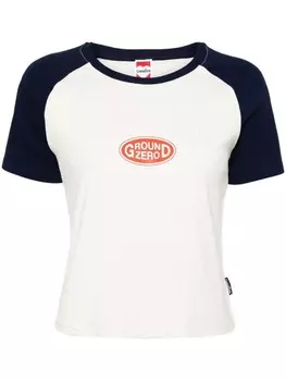 Ground Zero укороченная футболка с логотипом, серый