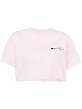 Ground Zero укороченная футболка с вышитым логотипом, розовый