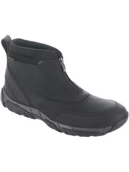 Grove Zip Мужские кожаные повседневные и модные кроссовки с молнией спереди Clarks, черный