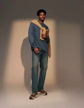 Грязные прямые джинсы Topman
