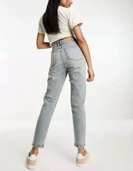 Грязные узкие джинсы Stradivarius Mom