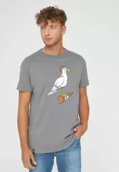 Грубая футболка "Штормовая чайка", производство Португалия Derbe, цвет Lava Smoke