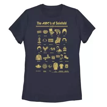 Группа юниоров в Сейнфельде сняла футболку ABCs Of Seinfeld Licensed Character