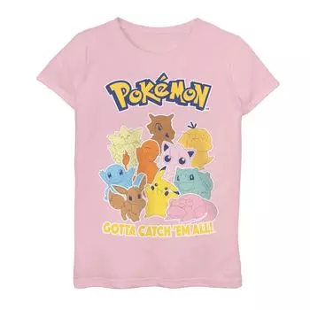 Групповая футболка с рисунком покемонов для девочек 7–16 лет «Надо поймать их всех» Pokemon