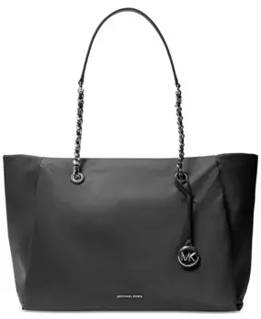 Грузия Вместительная сумка-тоут с верхней молнией из нейлона Michael Kors, черный