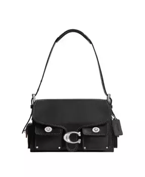 Грузовая кожаная сумка через плечо Soft Western Tabby с поворотным замком COACH, мультиколор