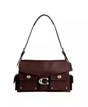 Грузовая сумка Tabby Snap через плечо COACH, коричневый