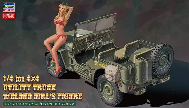 Грузовик 4x4 1/4 тонны с фигуркой 1:24 Hasegawa SP449