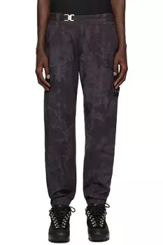 Грузовые брюки с эффектом "старины" из ломаной саржи Stone Island, серый