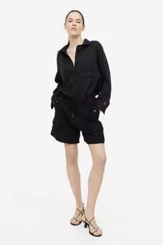 Грузовые шорты H&M, черный