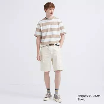 Грузовые шорты Uniqlo, кремовый