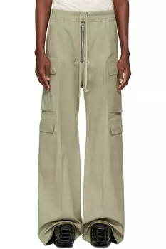 Грузовые штаны Hollywood cargobela Rick Owens, цвет celadon