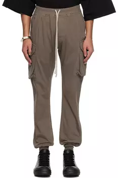 Грузовые штаны Hollywood Mastodon Cut Rick Owens Drkshdw, цвет dust