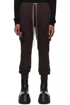 Грузовые штаны Hollywood Mastodon Rick Owens, цвет mahogany